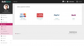 Пополнить счет - покупка электронных средств с помощью системы PayPal непосредственно из модуля